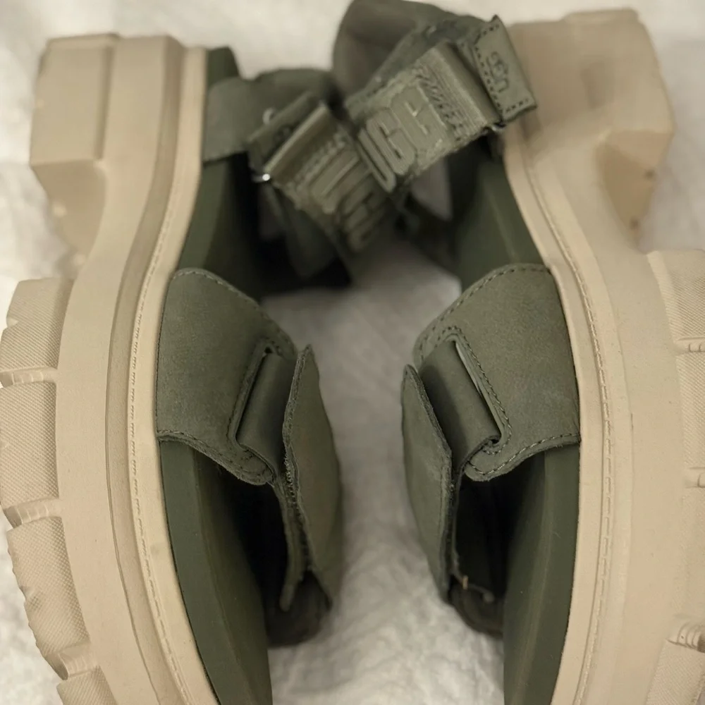 UGG Dark Green Platform Sandals - Picture 4 of 4